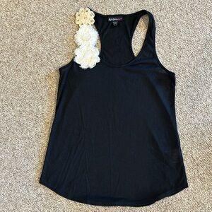 Self Esteem tunic length tank with flowers